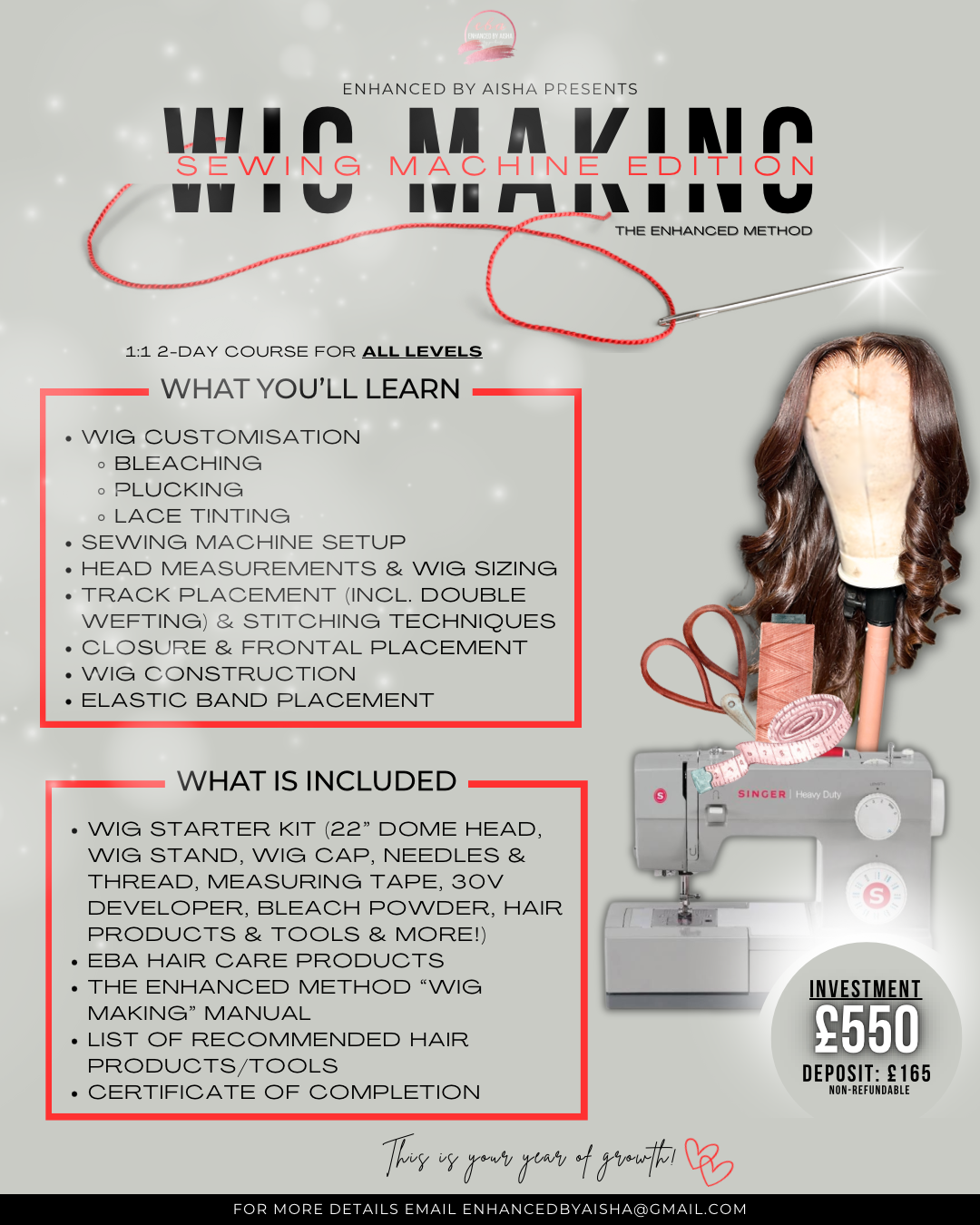 Wig Making - Sewing Machine Edition: The Enhanced Method – 1:1 Training